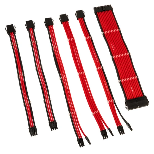 Zestaw przedłużaczy Kolink Core Adept Braided Cable Extension Kit - Red