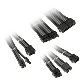 Zestaw przedłużaczy Kolink Core Adept Braided Cable Extension Kit - Black/Gray