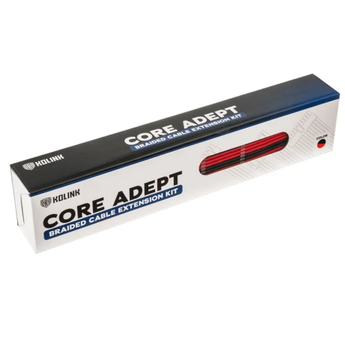 Zestaw przedłużaczy Kolink Core Adept Braided Cable Extension Kit - Black/Red