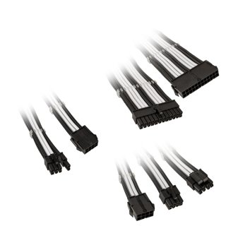Zestaw przedłużaczy Kolink Core Adept Braided Cable Extension Kit - Black/White