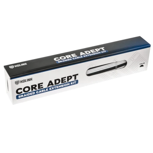 Zestaw przedłużaczy Kolink Core Adept Braided Cable Extension Kit - Black/White
