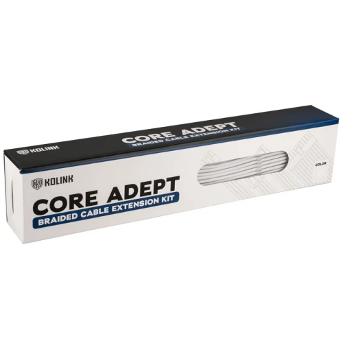 Zestaw przedłużaczy Kolink Core Adept Braided Cable Extension Kit - White