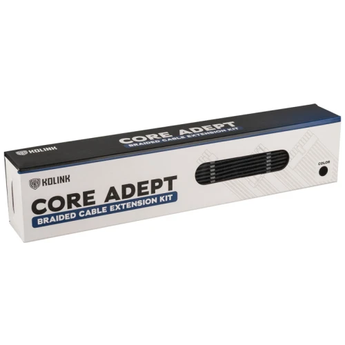 Zestaw przedłużaczy Kolink Core Adept Braided Cable Extension Kit - Black
