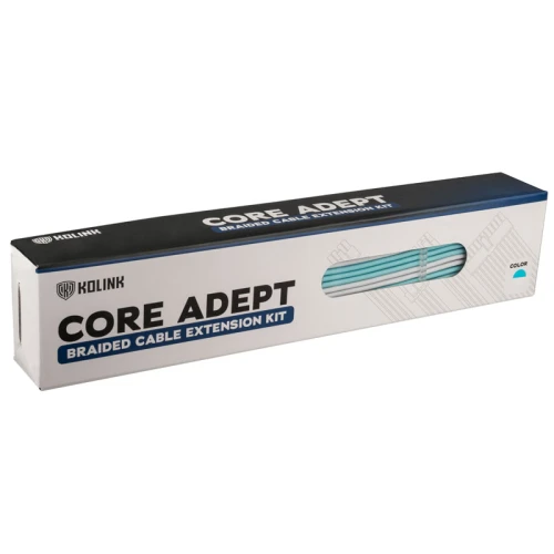Zestaw przedłużaczy Kolink Core Adept Braided Cable Extension Kit - Brilliant White/Powder Blue