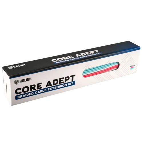 Zestaw przedłużaczy Kolink Core Adept Braided Cable Extension Kit - Brilliant White/Neon Blue/Pure Pink